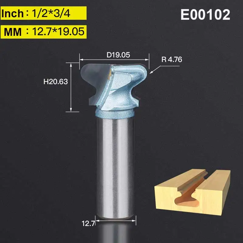 Tideway промышленного класса две дуги ногтей фреза деревообрабатывающий дверной рамы ручки фрезы блокировки ящика отверстие Долбление - Длина режущей кромки: E00102
