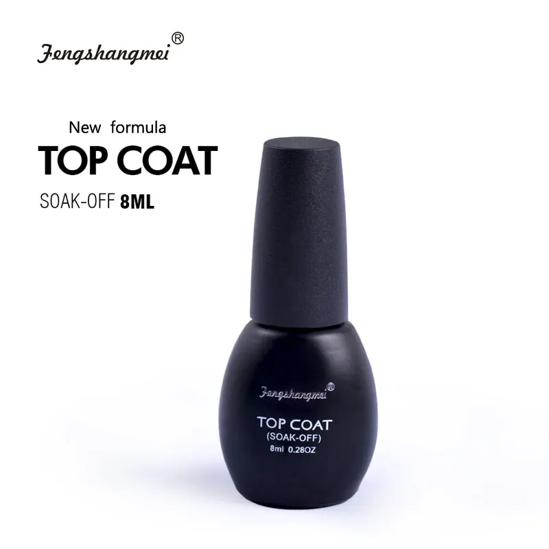 

fengshangmei 8ml Gel Nail Polish Sealer UV Led No Wipe Diamond Tops Clear Gel Varnish Top Coat