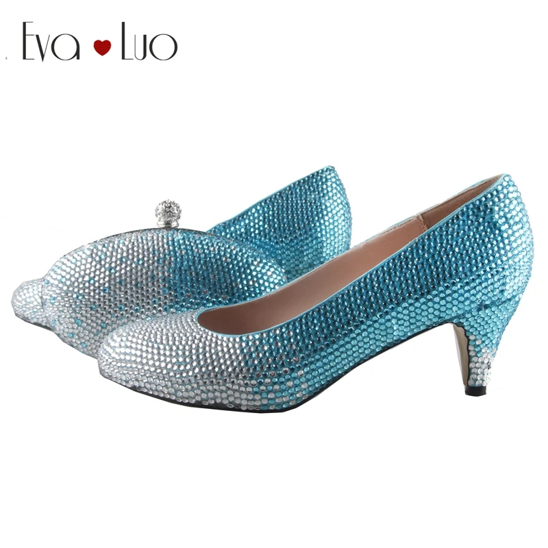 turquoise low heel shoes