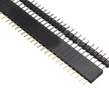 Promotion! 5 PCS Pack 40 Pin 2.54mm Single Row Straight Male + Female Pin Header Strip black