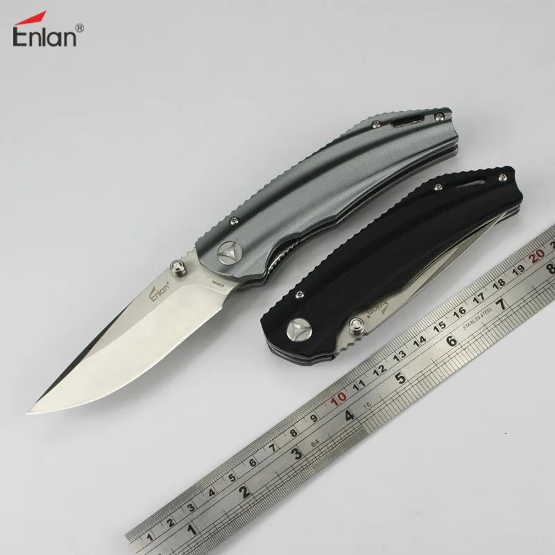 Enlan EW042 Folding Knife 8Cr13Mov Blade Aluminum Handle Outdoor Survival Camping Po ket Knife 21cm