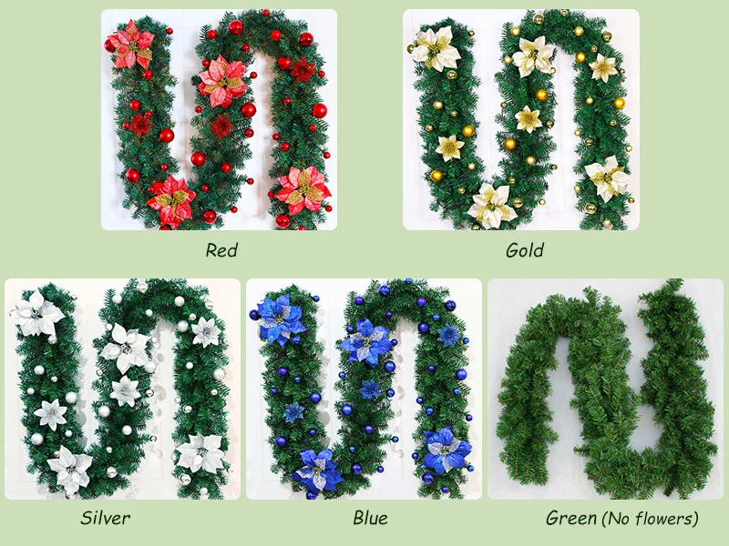 JAROWN Artificial Flower Vine Christmas Decoration Rattan Home Door Hanging Props Mall Storefront Event Decor Christmas Gifts (17)