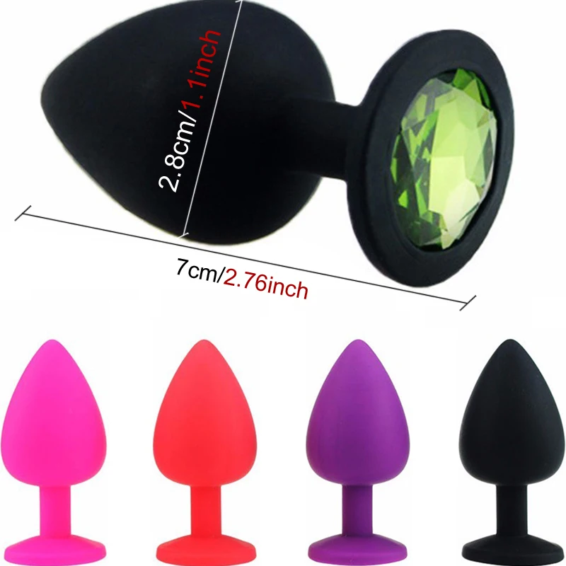 4-Color-Silicone-Anal-Plug-with-Crystal-Jewelry-Butt-Plug-No-Vibration-Anal-Sex-Toys-for (5)