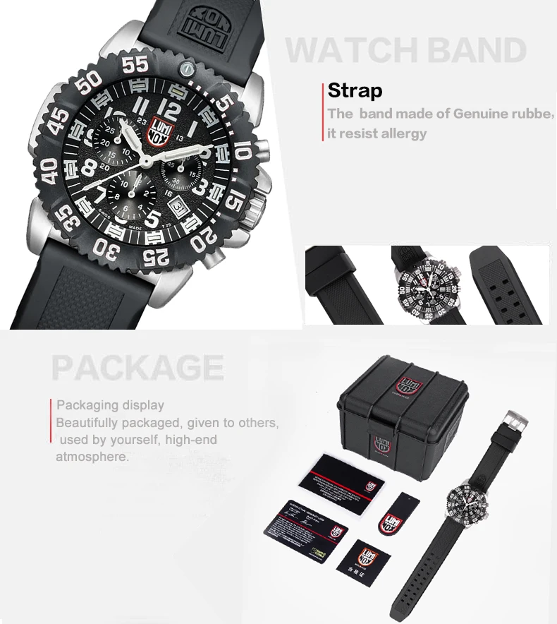 Luminox Часы мужские Relojes Hombre военные мужские часы кварцевые спортивные часы мужские s часы брендовые Роскошные водонепроницаемые Relogio Masculino