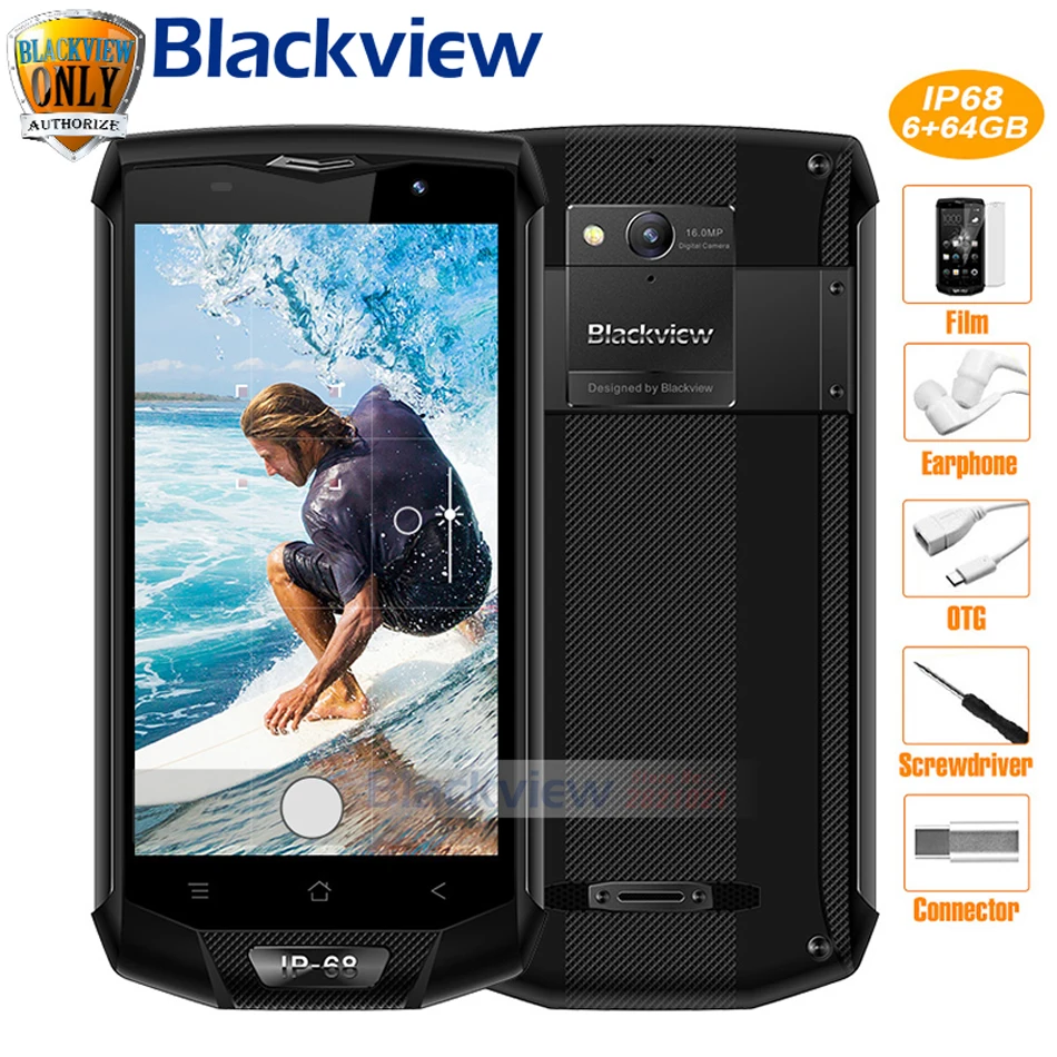 Blackview BV8000 Pro Mobile Phone FHD MTK6757 Octa Core Android 7 0 6GB RAM 64GB ROM