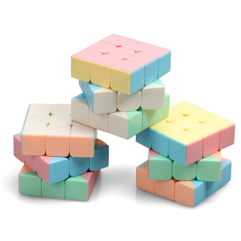 Разноцветный Магический кубик в виде макаруна, 3x3x3, 5 см, профессиональный скоростной кубик для соревнований, без наклеек, головоломка, волшебный кубик, игрушка для детей
