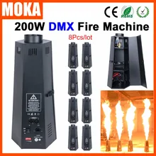 6 Pçs/lote efeito Surpreendente 200 W DMX fogo Máquina Stage fx Equipamento Stage Efeito de Fogo Chama Projetor