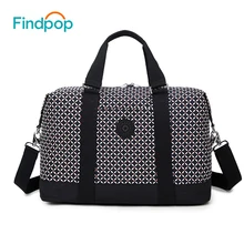 Findpop бренд путешествия тотализаторов женщины большая емкость мешка Повседневная парусиновая складной мешок водонепроницаемый Мужская багаж сумки