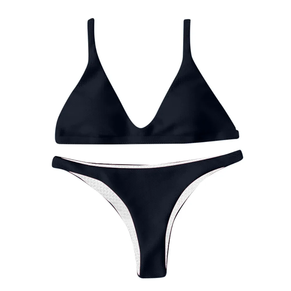 

Sexy Bikinis Solid Push Up Bikini 2019 Hot Sale Padded Bra Straps High Waist Swimsuit Swimwear Women Print Biquini 2.0#