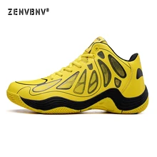 Zenvbnv, удобные баскетбольные кроссовки для мужчин, высокие спортивные кроссовки на подушке, мужские баскетбольные кроссовки высокого качества, кожаные кроссовки