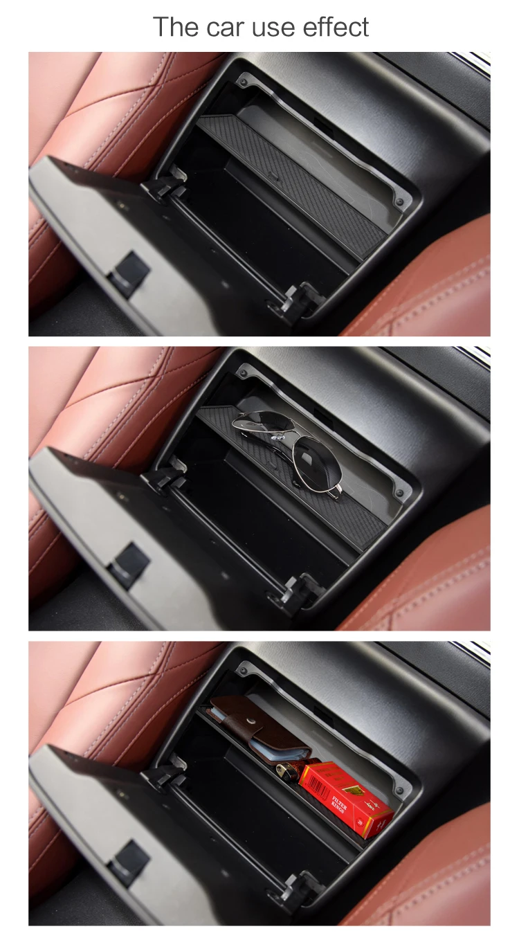 For MAZDA MX-5 RF MIATA 2015-2019 Car Glove Box Internal Storage Console Tidying Box Black Central Storage Box