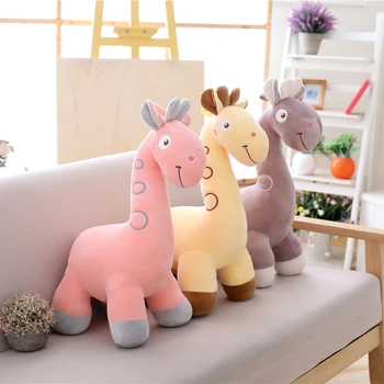 

1pc 30cm 40cm 50cm cartoon sleep giraffe plush doll soft pacify doll stuffed toy creative children home decoration gift