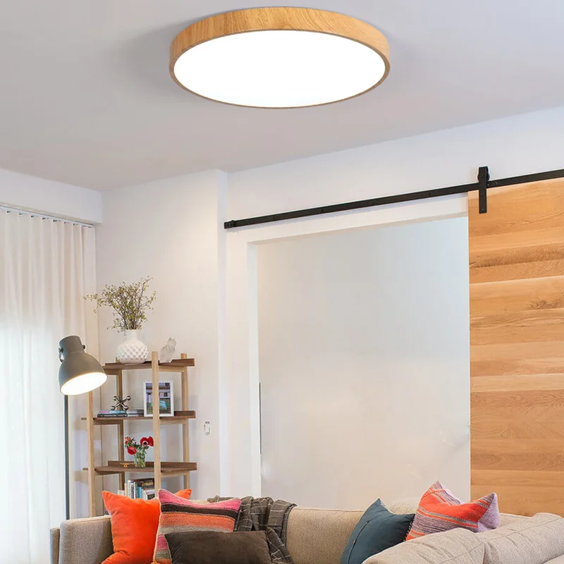 Ultra-thin modern Wood grain LED Ceiling Light Living Room Bedroom Light Corridor Balcony LED Ceili - 33016158112