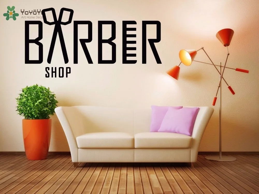 

YOYOYU Wall Decal Vinyl Art Home Decoration Barber Shop Sign Big Wall Sticker Removeable Mural Poster YO593