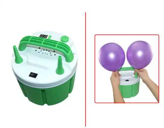 850W fresh air electric balloon pump with timer, fresh air inflator pump with 2 nozzels, balloon inflator