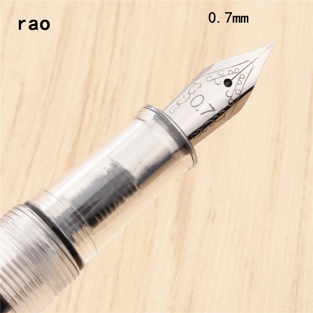 Роскошные Качество 990 прозрачный белый 0,38/0,5/0,7/1,1/1,5/1,9/2,5/2,9 мм авторучка школьные канцелярские принадлежности чернил Art Ручки - Цвет: 0.7mm