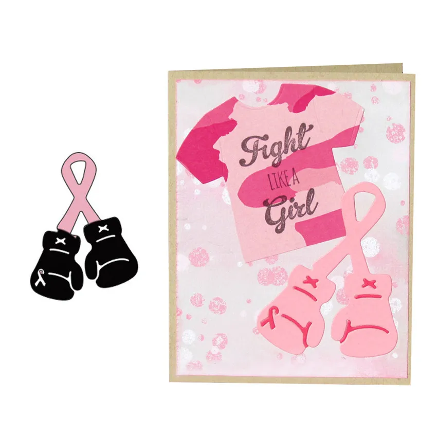 

YaMinSanNiO Awareness Gloves Metal Dies Cutting Dies Scrapbooking Embossing Dies Cut Stencils Cards Craft Dies for New 2019