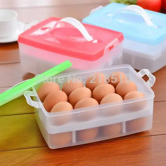 

Kitchen Egg Storage Box 24 Grid Storage Box Large Capacity Portable Refrigerator Crisper (Wholesale Toy-Gift Free Shipping)