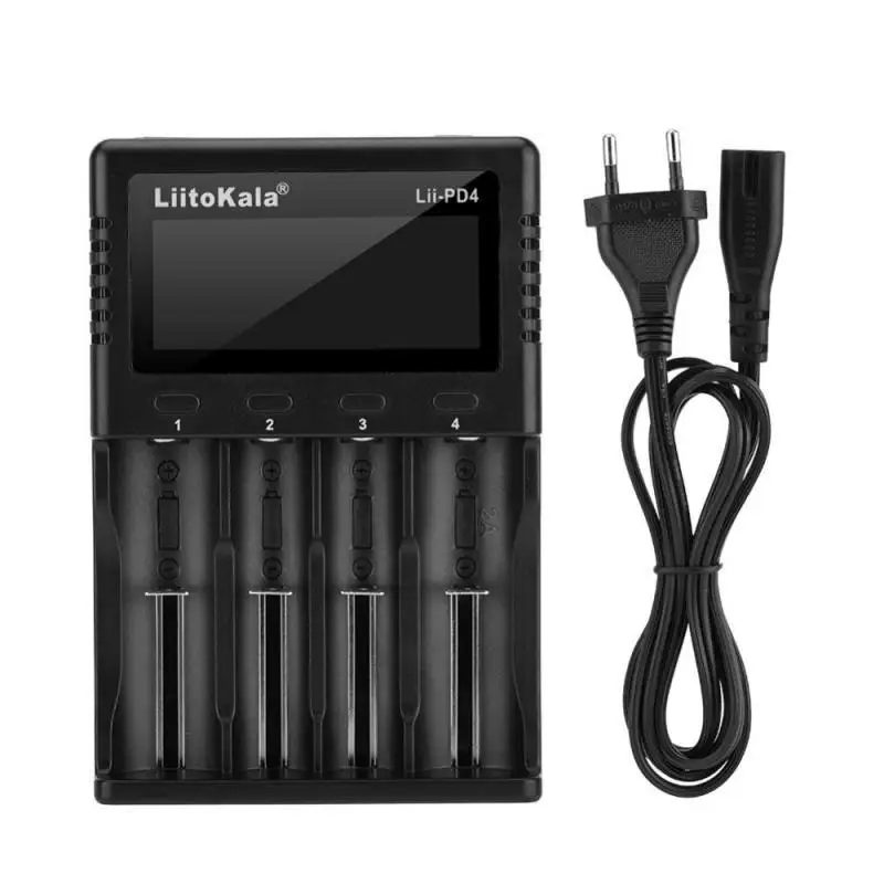 LiitoKala Lii-PD4 LCD Smart 18650 Battery Charger LCD  Charger Li-ion 18650 14500 16340 26650 21700 20700 Battery Charger