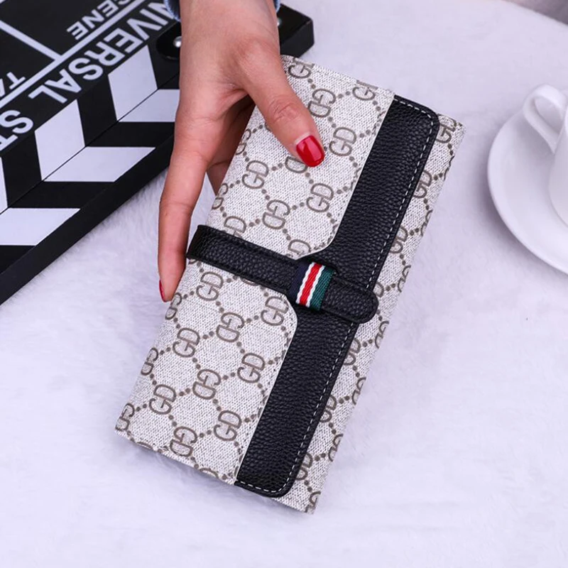 

Luxury women long walllet organizer credit card holder zipper coin pocket fancy feminina clutch high capacity purse wallets