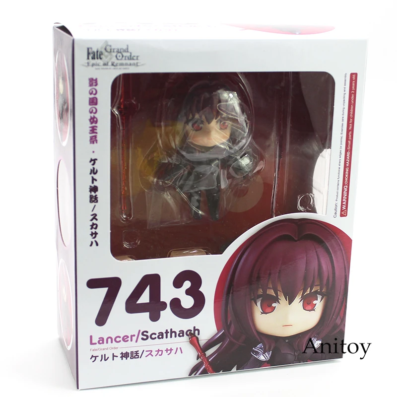 Fate Grand Order Lancer Scathach Nendoroid 743 ПВХ фигурка Коллекционная модель игрушки куклы 10 см