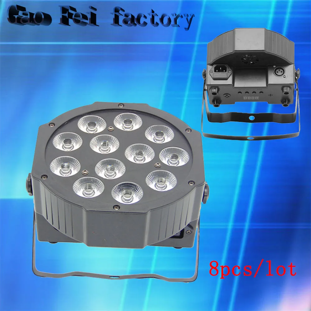 

8pcs/lot DMX Led Par 12x12w RGBW LED Stage Par Light Wash Dimming Strobe Lighting Effect Lights for Disco DJ Party Show