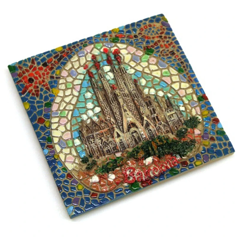 

High Quality Barcelona Spain Creative Fridge Magnets Home Decortion Refrigerator Magnet Tourism Souvenirs Magnetic Stickers