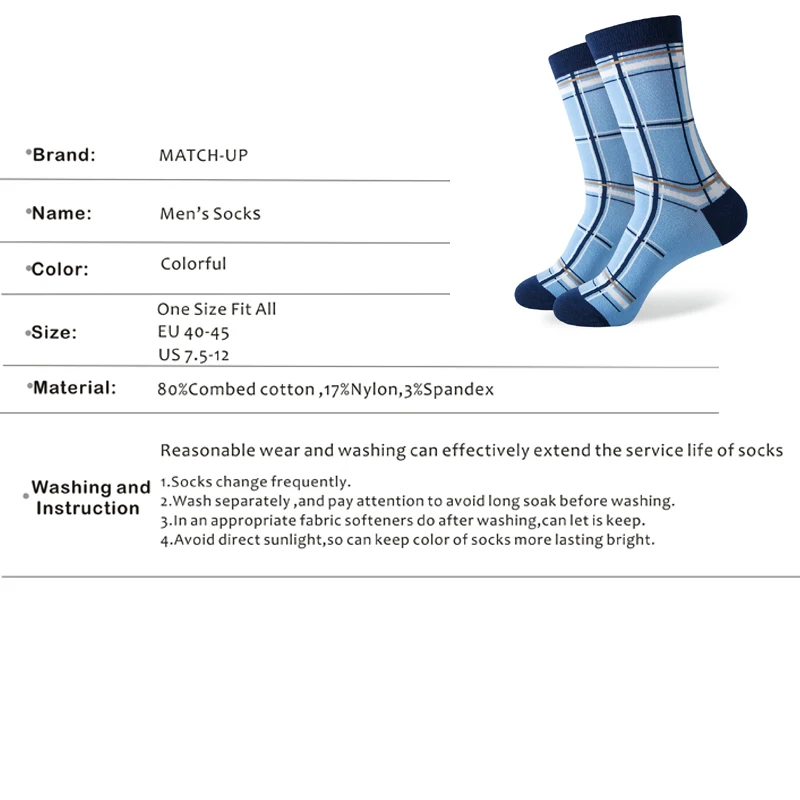 Сочетающиеся мужские цветные синие стильные хлопковые носки с усами и носки с принтом черепа(5 пар/лот