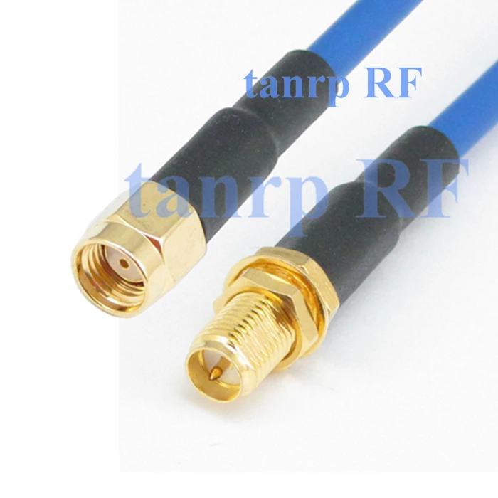

20inch RP SMA male plug to RP SMA female RF adapter connector 50CM coaxial Flexible blue jacket jumper cable RG402 extension
