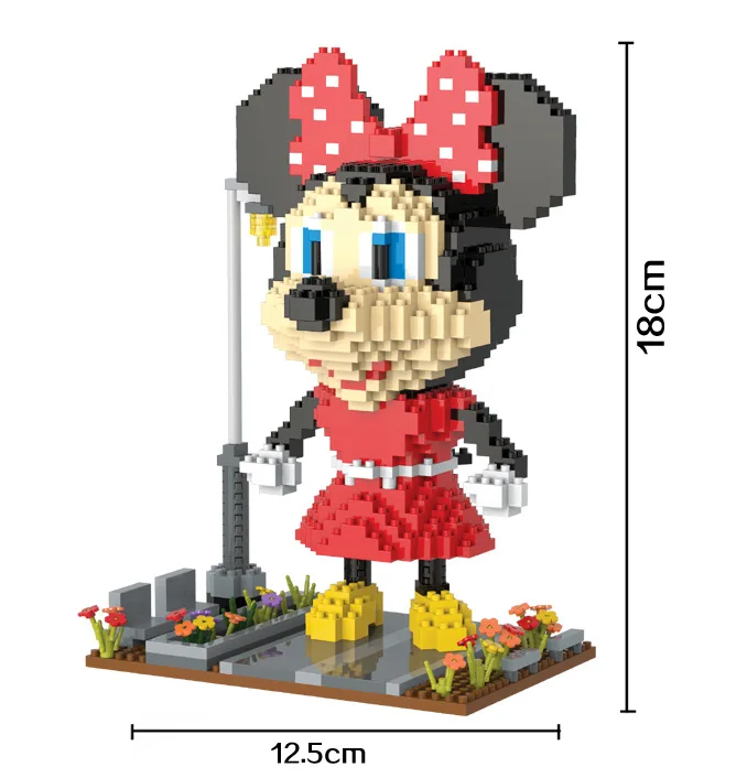 

HC 9015 1320Pcs Mickey Minnie Cartoon DIY Magic Blocks Diamond Building Block Toys Children Gifts