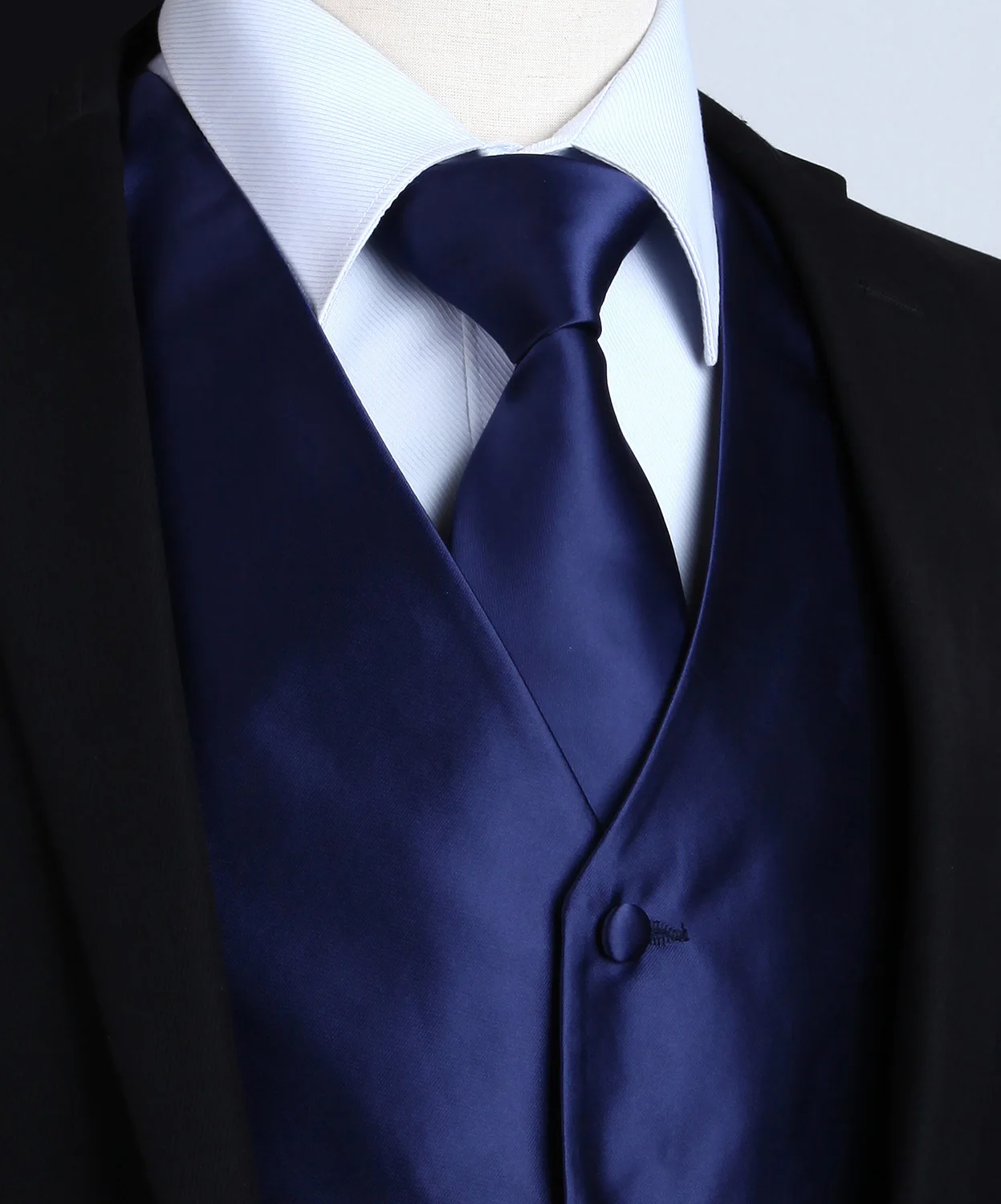 Pocket Square Set Men's Classic Solid Party Wedding NeckTie Jacquard Waistcoat Vest Pocket Square Tie Suit Set Pocket Square Set Men's Classic Solid Party Wedding NeckTie Jacquard Waistcoat Vest Pocket Square Tie Suit Set