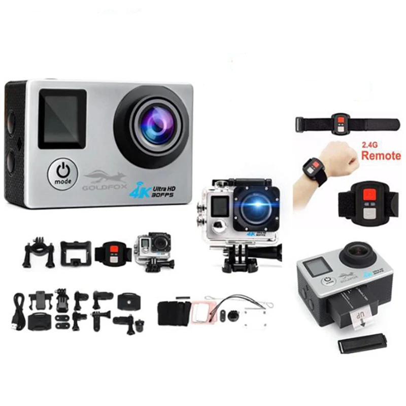 

New 4K Wifi Action Camera with Remote Control Outdoor Sport DV 1080P Video Camera LCD Dual Screen Go Waterproof Pro Cam Mini DVR