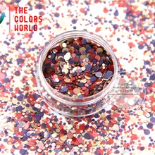 RH321-247 разноцветные Круглые пайетки в горошек для дизайна ногтей, гель для ногтей, Гель-лак для ногтей и украшения своими руками