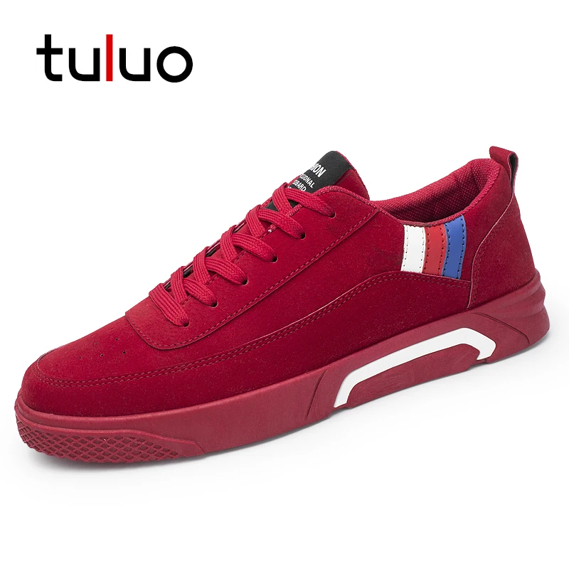 

TULUO Hot Sale Brand Men 2018 Soft Leather Mens Shoes Casual Outdoor Trekking Footwear Breathable Men Canvas flat Sneakers Shoes