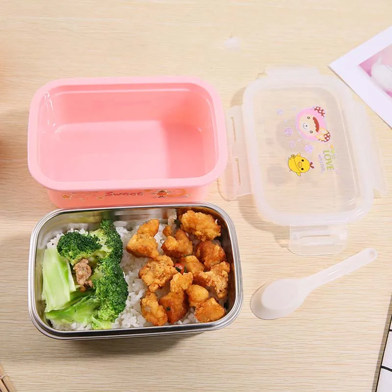 Детский Ланч бокс Bento изолированный из нержавеющей стали для пикника кемпинга