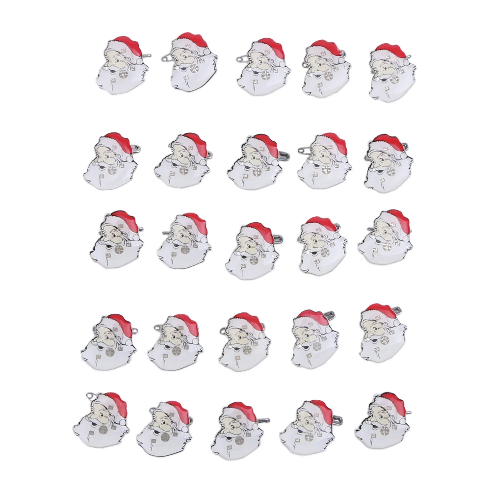 

25pcs/Lot Santa Claus LED Light Brooch Pin Flashing Badge Brooch Kids Christmas Party Cartoon Santa Claus Cloth Hat Decoration