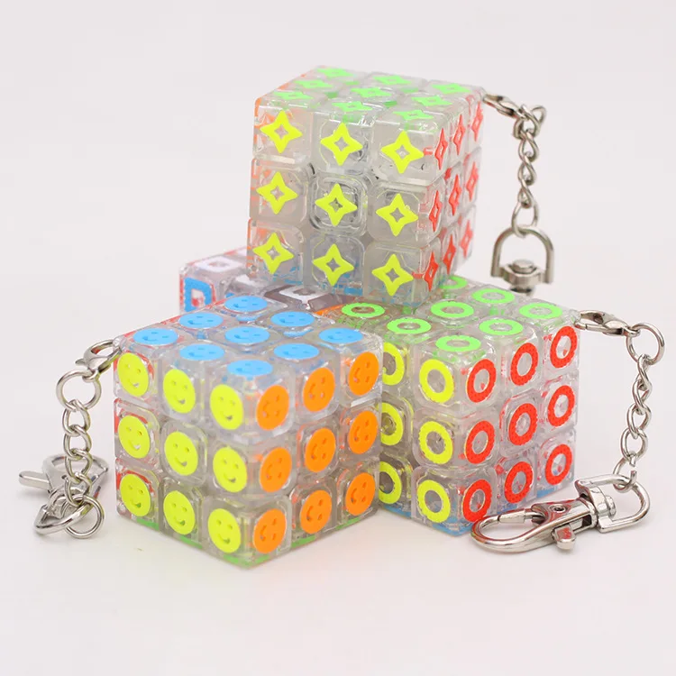 Прозрачный кубик Волшебные кубики брелок 3,5 см Волшебные кубики кулон твист Логические игрушки для Детский Подарок Magic Cube