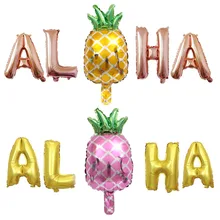 5pcs/lot Hawaii Party Decorations Pineapple Foil Balloons Aloha Party balloon Letter Air Balls  Pineapple Party Supplies Globos 