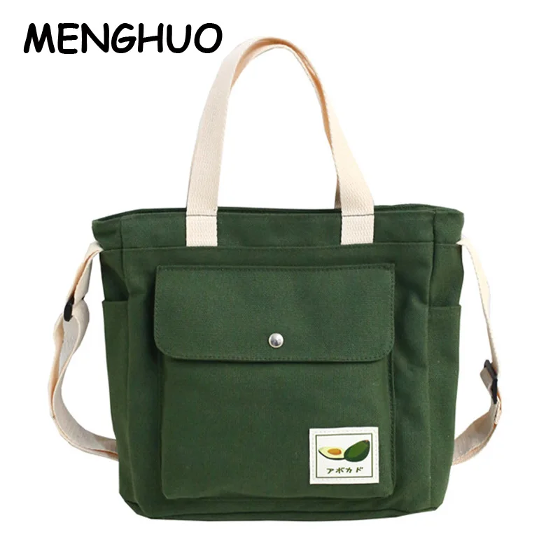 Menghuo Canvas Ladies Shoulder Bag High Quality Casual Wild Messenger Bag
