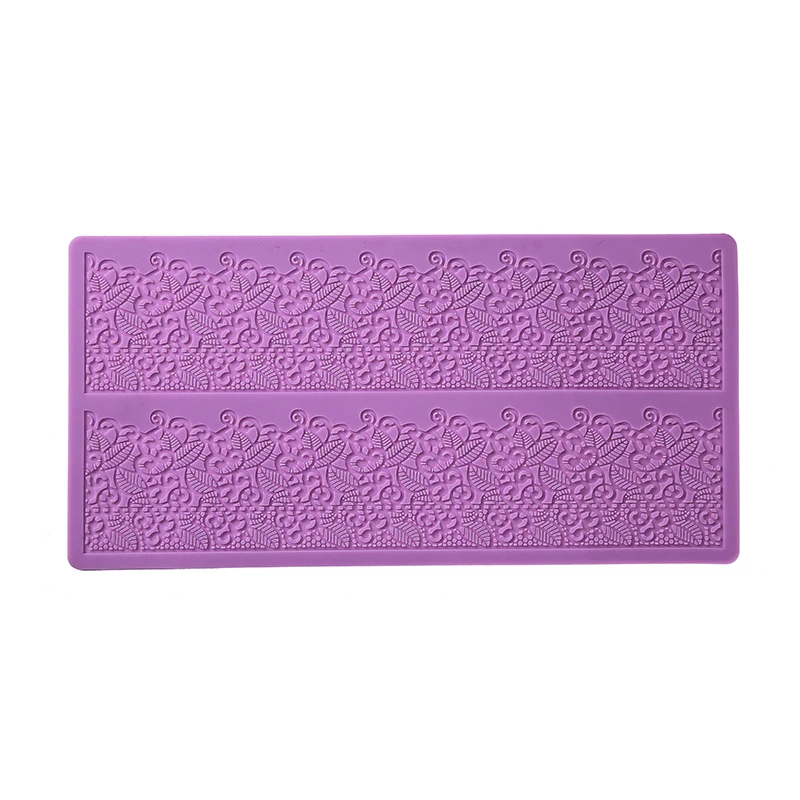 

38.5*19CM Flower Lace Cake Mold Decorating Fondant Silicone Mold Lace Mat Embossing Mold
