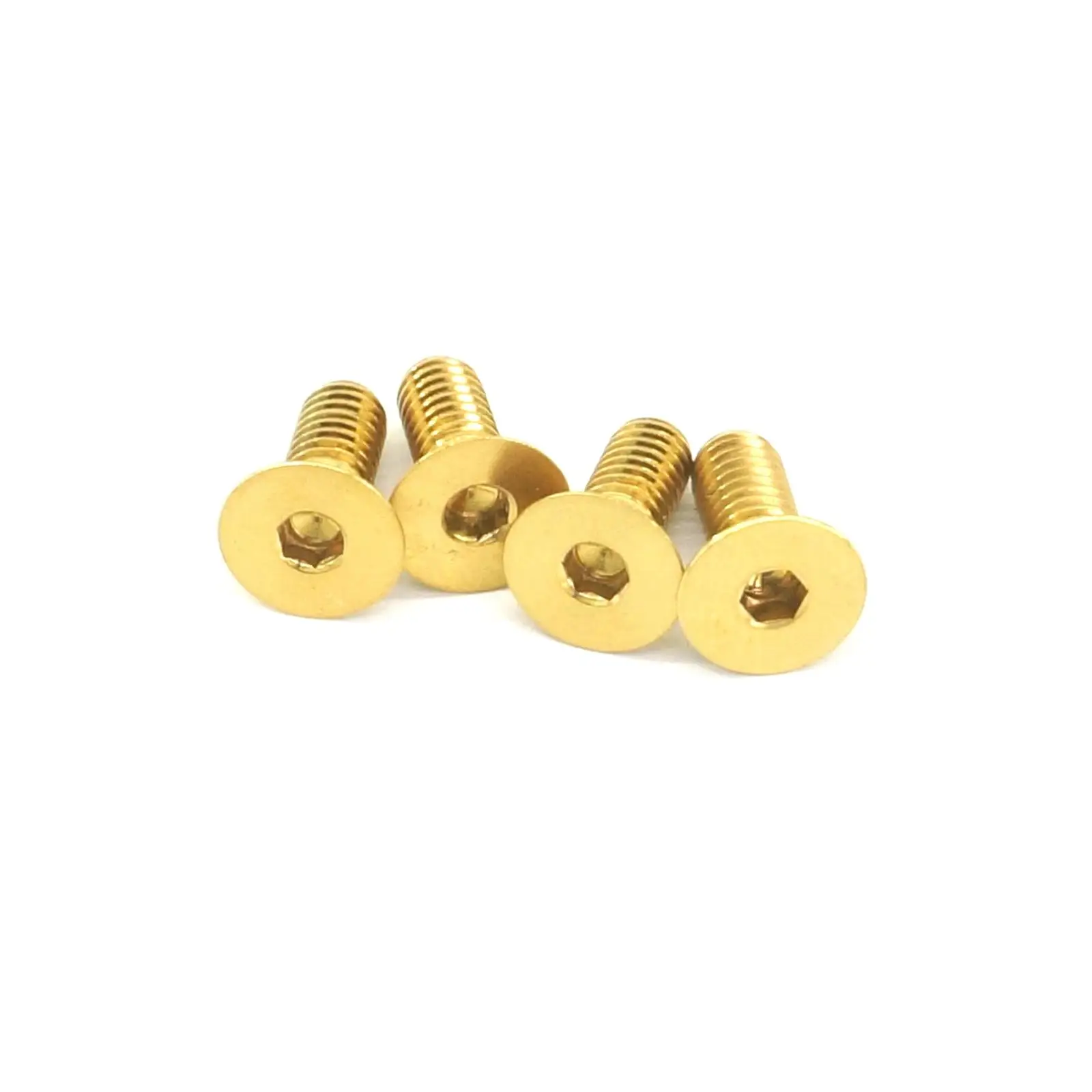 4 шт M4x10 мм Golden GR5 титановый потайной винтовой шестигранный разъем для