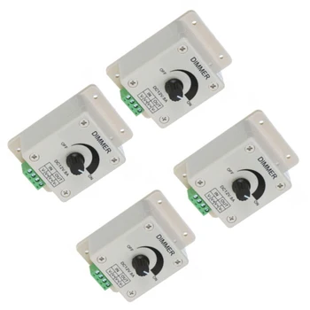 

NFLC-4pcs DC 12V Single Color Strips Dimmer Controller Adjust For 5050 3528 LED Light
