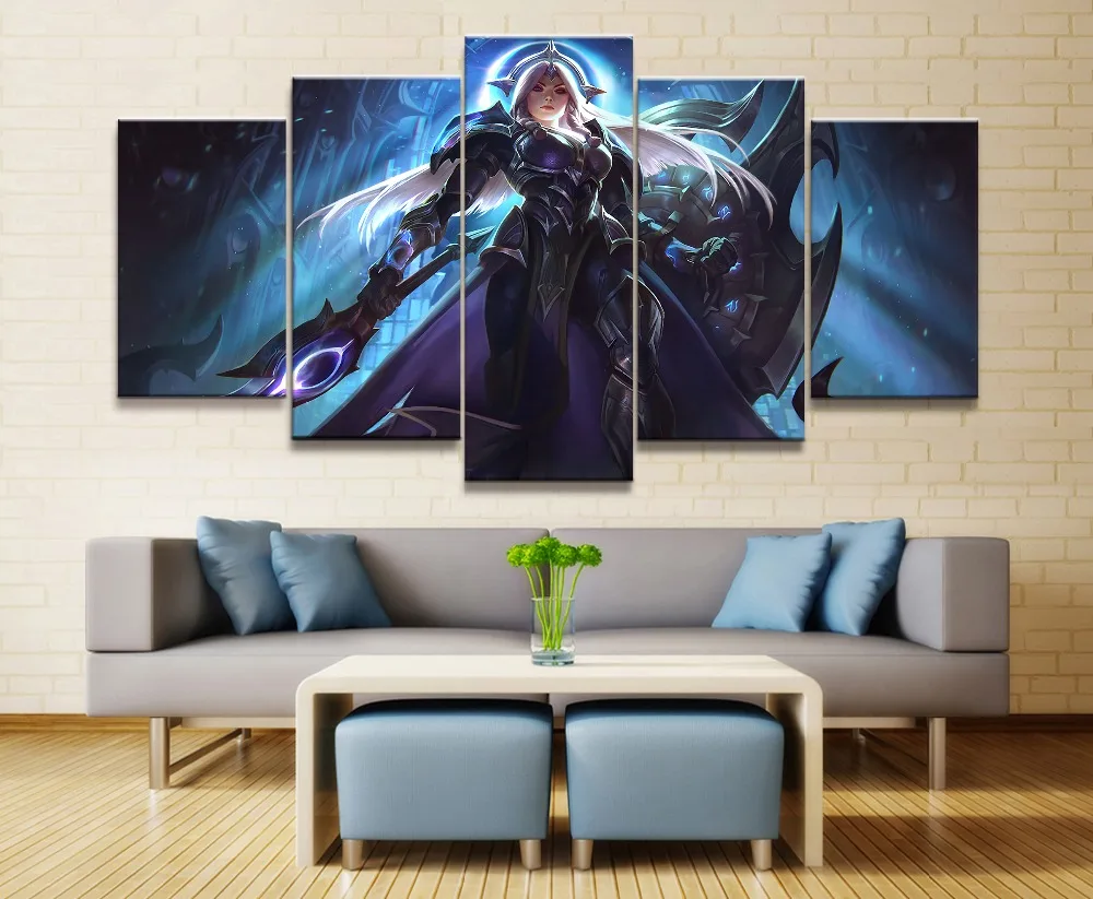 

League of Legends Game Leona 5 Piece HD Print Paintings on Canvas Wall Art Poster Prints Modern Decorative Living Room Artwork