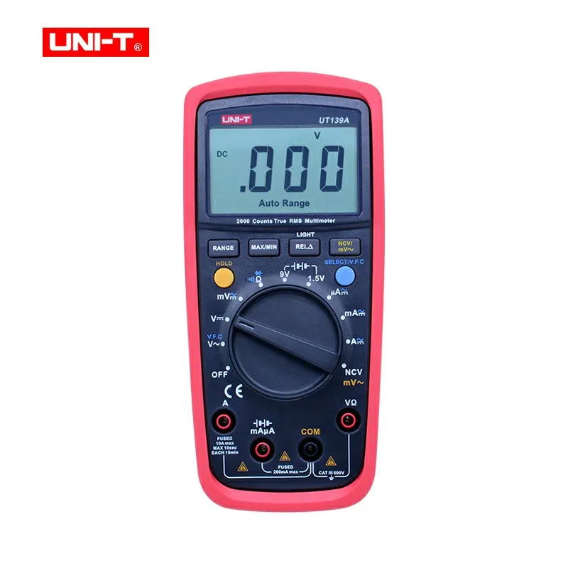 UNI T Цифровой мультиметр UT139A UT139B UT139C True RMS измеритель ручной тестер 6000 счетчиков