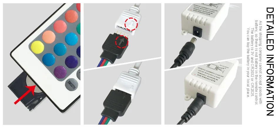 10m LED Strip 12V 60 ledsm LED RGB Light SMD 3528 Flexible LED Tape 5mroll Waterproof LED String+LED RGB Controller+EU Adapter (18)