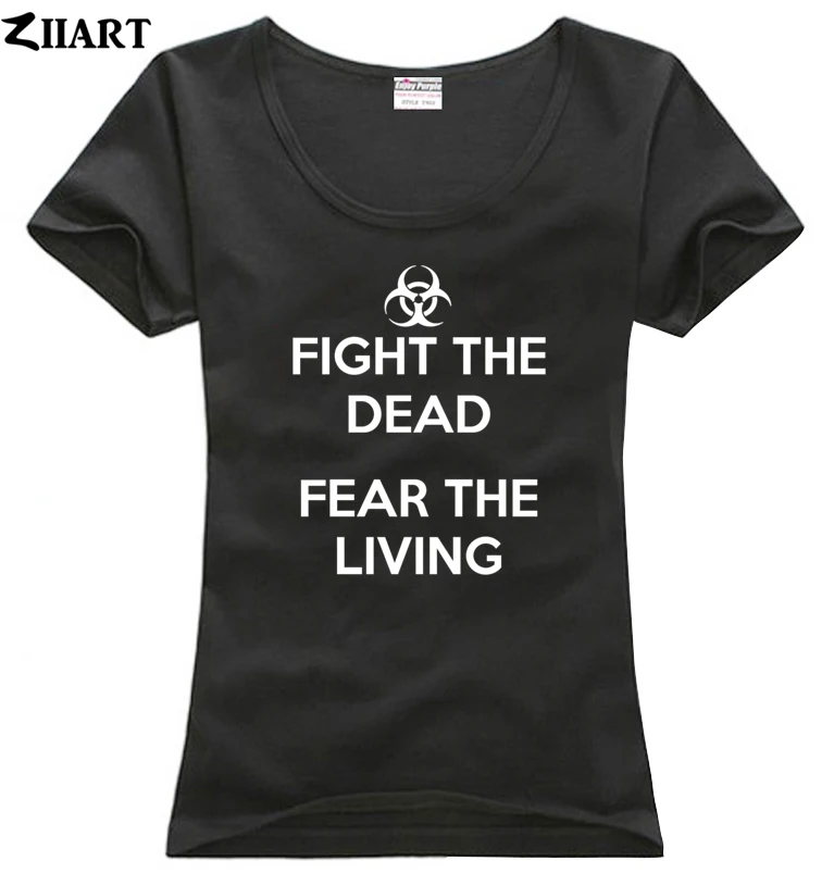 

fight the dead fear the living couple clothes girl woman female o-neck cotton short-sleeve T-shirt