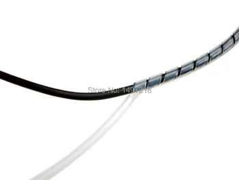 

Freeshipping 6mm * 20m length Polyethylene cable and wire cord spiral wrap for cable tidyTube computer Manage Cord Cable Sleeves