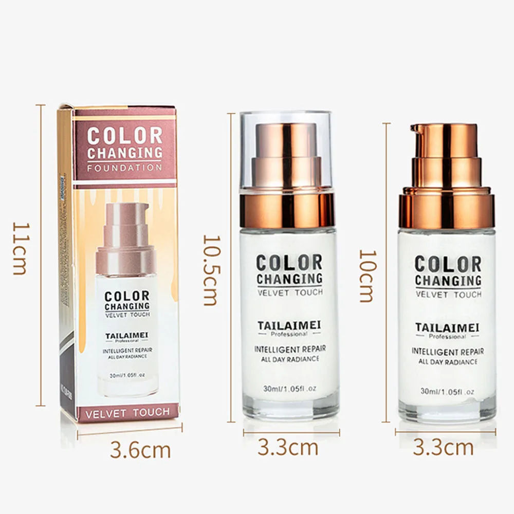 30 мл TLM меняющая цвет жидкая основа для макияжа, меняющая тон вашей кожи, просто смешивая TSLM2
