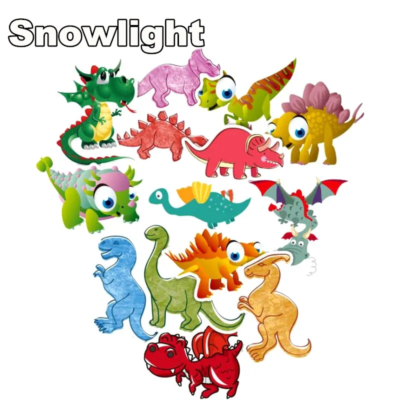14pcs Cartoon Waterproof Stickers Dinosaur Decal Kingdom Doodle Toy World For Moto Car Suitcase Notebook Toy Sticker For Kids