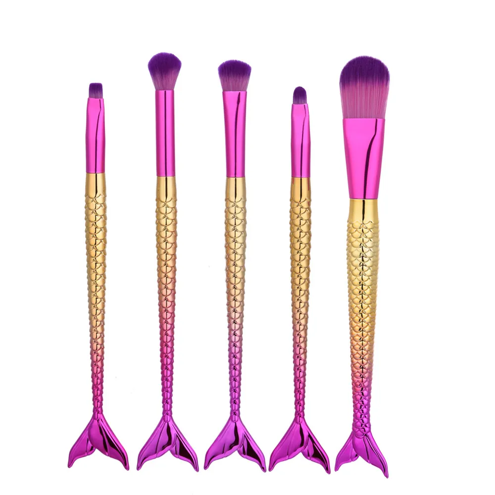 

2019 Fashion New 5PCS Kabuki Make up Brushes Set Makeup Foundation Powder Blusher Face Brush